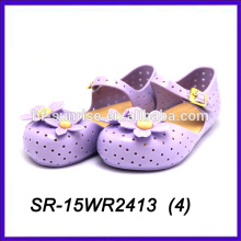 Été pétale violet en plastique jelly chaussures pvc jelly shoes kids jelly shoes